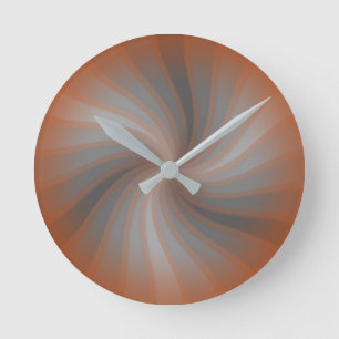 Horloge Ronde Twirl rouille 
