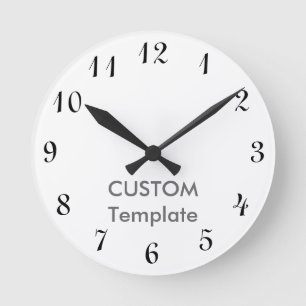 Horloge Ronde TYPO D'Horloge À Mur RONDE 8" Personnalisé