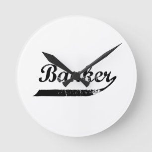 Horloge Ronde Typographie bancaire