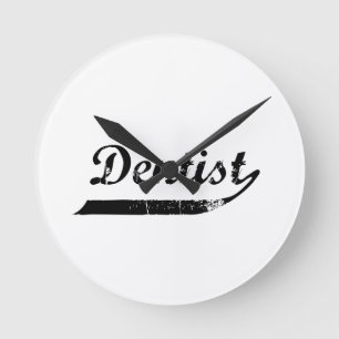 Horloge Ronde Typographie dentiste