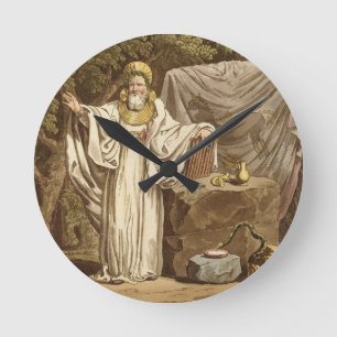 Horloge Ronde Un druide de voûte dans son habitude juridique,