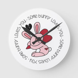 Horloge Ronde Un Lapin T'Aime