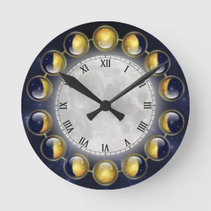 Horloge Ronde Un mois pendant la vie de l'horloge de lune