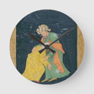 Horloge Ronde Un mollah se prosternant devant un homme dans la