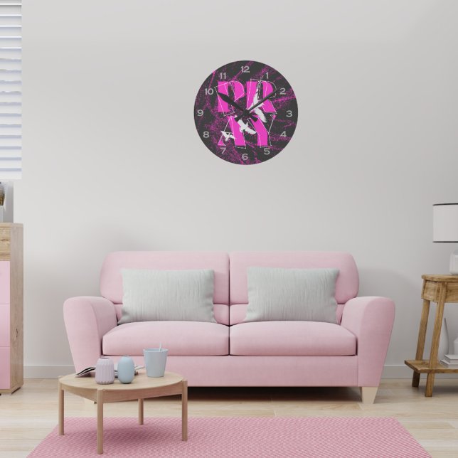 Horloge Ronde Un rappel simple priez pour la foi chrétienne (Créateur téléchargé)