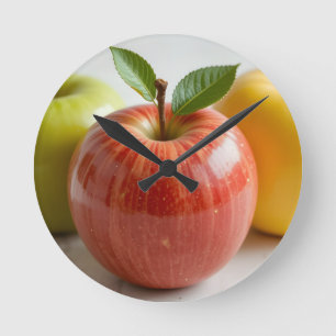 Horloge Ronde Un Trio de Pommes