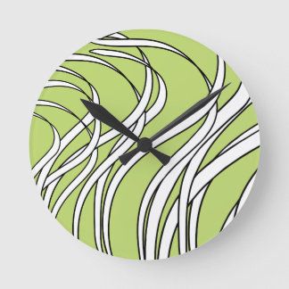 Horloge Ronde Underwater  Wave lime green