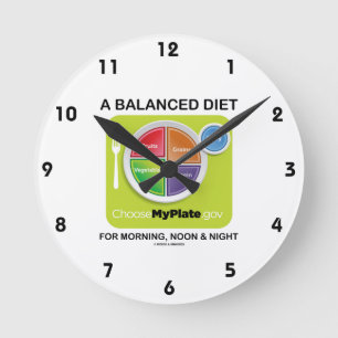 Horloge Ronde Une alimentation équilibrée pour le matin, le mi