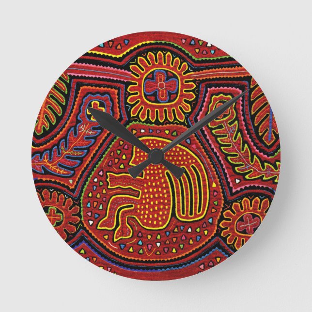 Horloge Ronde Une indienne de Kuna à vélo (Recto)