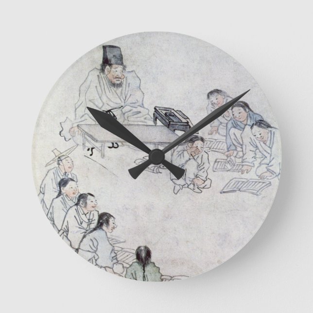 Horloge Ronde Une salle de classe confucianiste (Sodang) (impres (Recto)