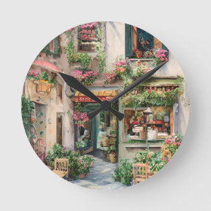 Horloge Ronde Une scène de rue italienne Ephemera Design Series