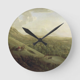 Horloge Ronde Une vue de Boxhill, Surrey, avec Dorking dans le