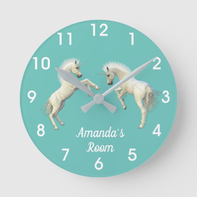 Horloge Ronde Unicorn Foals Personalized (Recto)