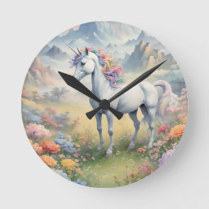 Horloge Ronde Unicorn Wall