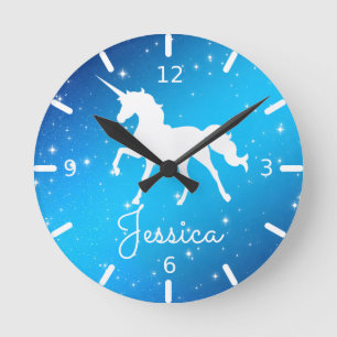 Horloge Ronde Unicorne personnalisée