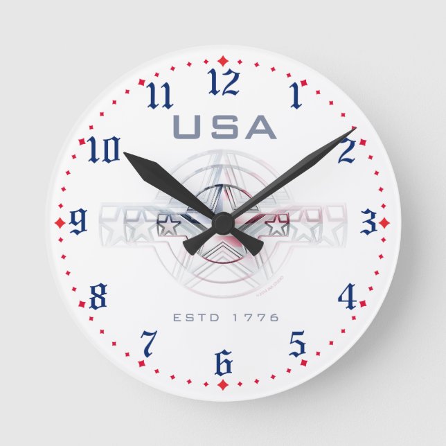 Horloge Ronde USA Estd. 1776 (Recto)