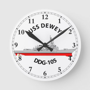 HORLOGE RONDE USS DEWEY - DDG-105 - ARLEIGH BURKE