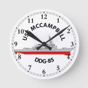 HORLOGE RONDE USS MCCAMPBELL - DDG-85 - ARLEIGH BURKE