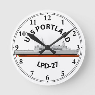 HORLOGE RONDE USS PORTLAND, LPD-27, SAN ANTONIO