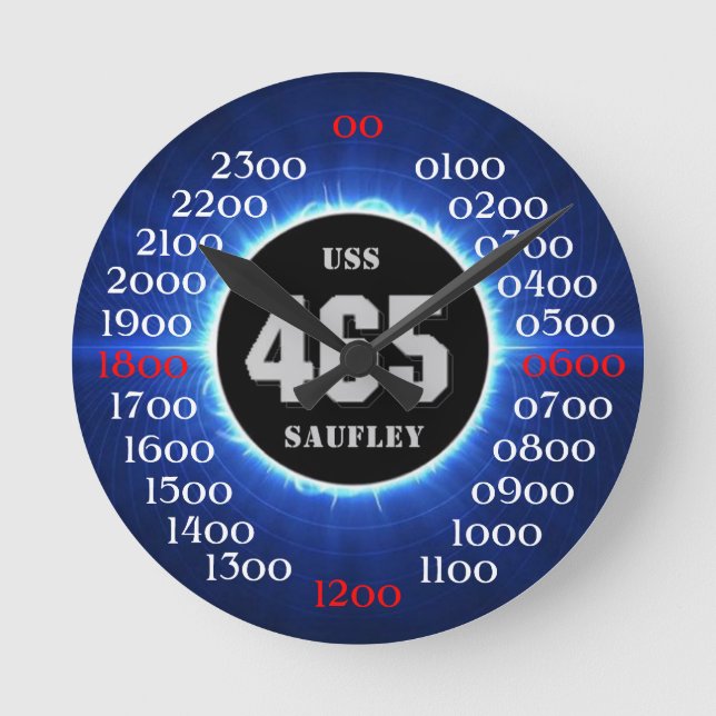 Horloge Ronde USS Saufley DD-465 (Recto)