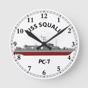 Horloge Ronde USS Squall PC-7 Patrouille côtière