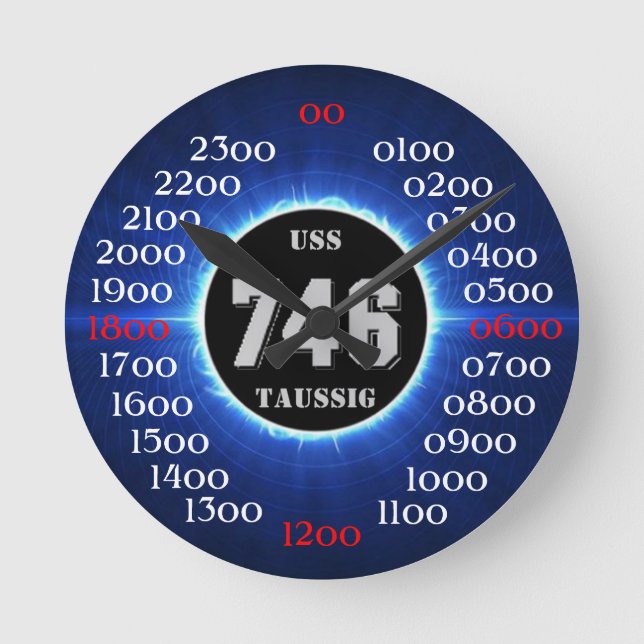 Horloge Ronde USS Taussig (DD-746) (Recto)