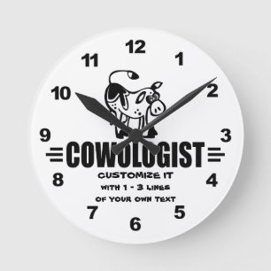 Horloge Ronde Vache customisée