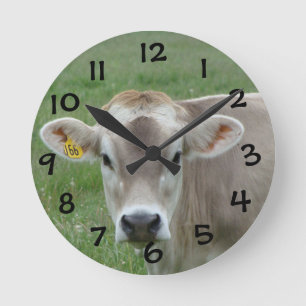 Horloge Ronde Vache douce du Jersey