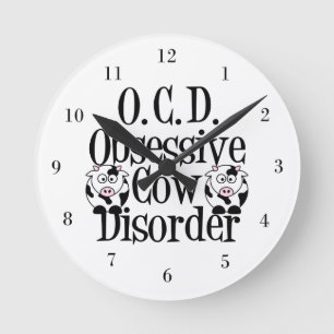 Horloge Ronde Vache mignonne