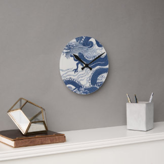Horloge Ronde Vagues du dragon 
