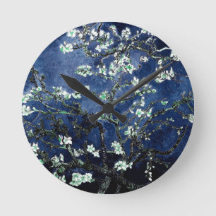 Horloge Ronde Van Gogh Almond Blossoms Midnight Blue