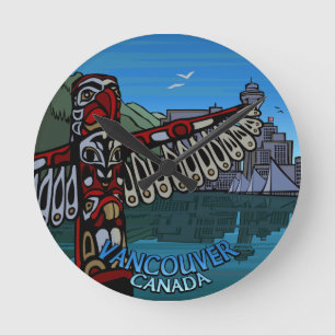 Horloge Ronde Vancouver Clock Toxits Decor Vancouver Wall Clock