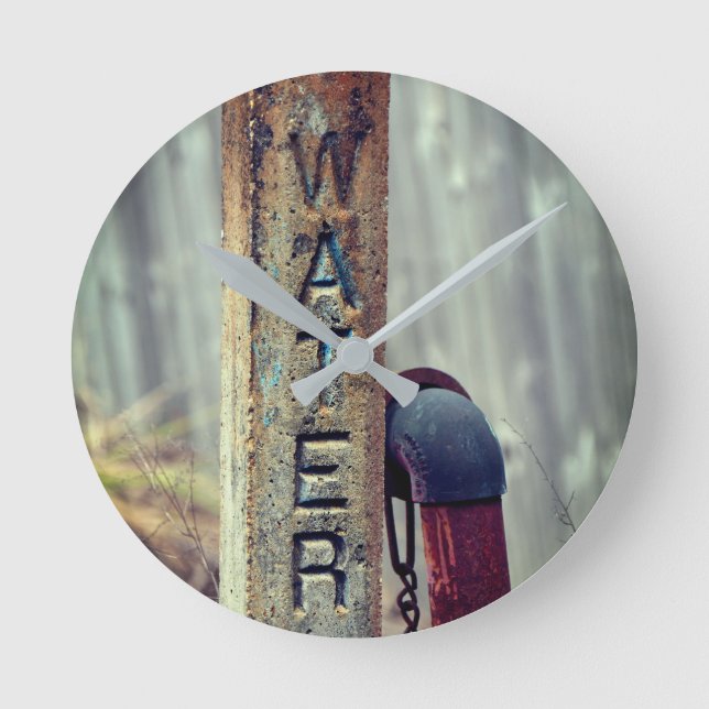 Horloge Ronde Vanne d'eau rustique (Recto)