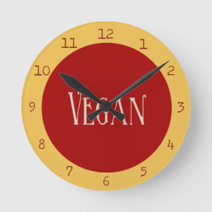 Horloge Ronde Vegan in a Red Circle