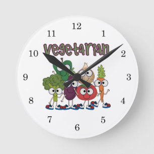 Horloge Ronde Végétarien