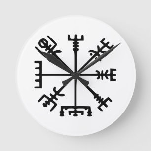 Horloge Ronde Vegvísir (boussole de Viking)