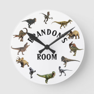 Horloge Ronde Velociraptor Dinosaur Jurassic Age Tyrannosaurus