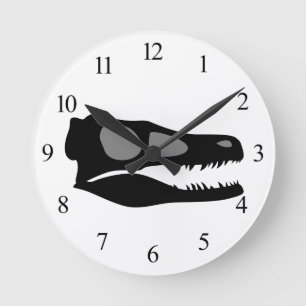 Horloge Ronde Velociraptor Skull