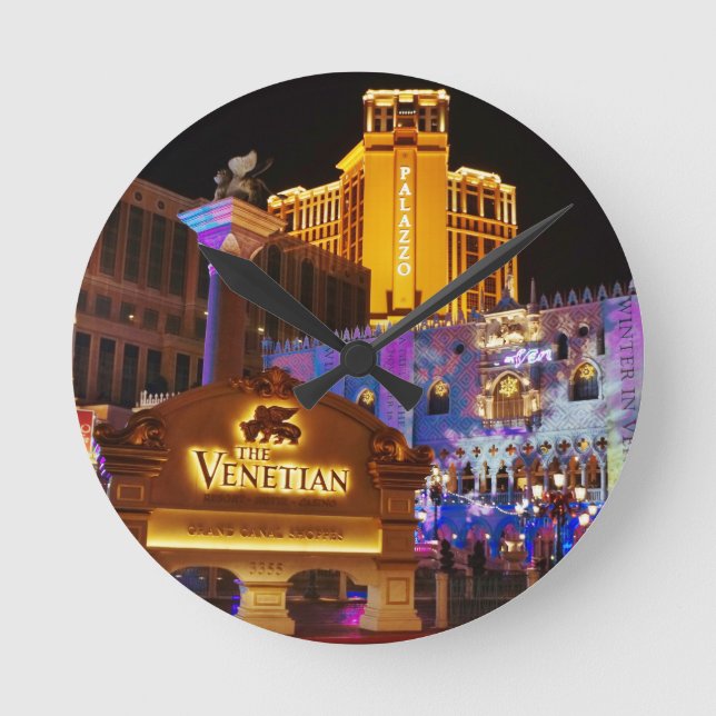 Horloge Ronde Vénitien Las Vegas Eclairages décoratifs du soir (Recto)