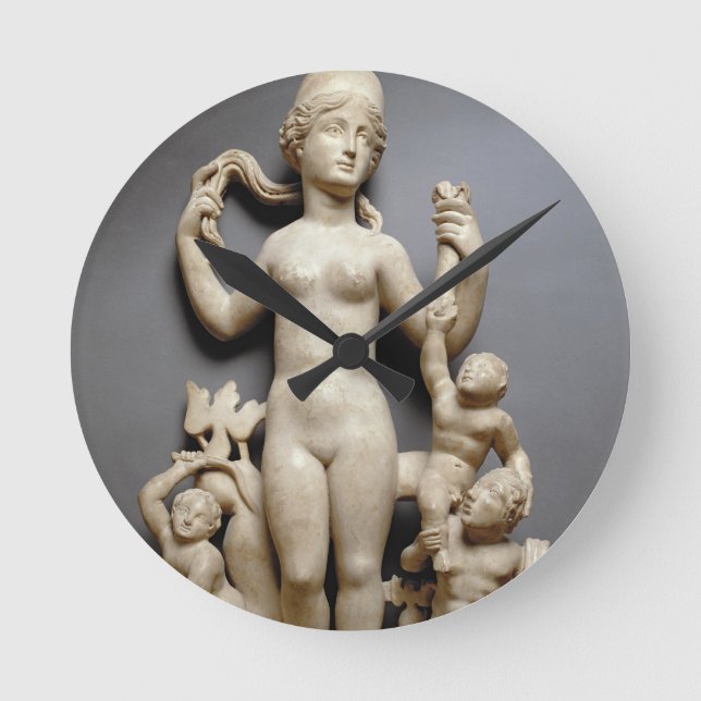 Horloge Ronde Vénus avec le putti, un triton et un dauphin, (Recto)