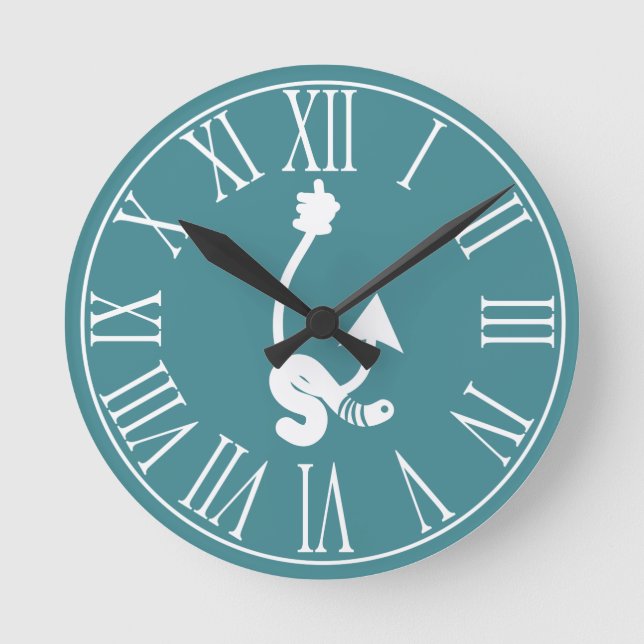 Horloge Ronde Ver de Chambre de lac sur un crochet (Recto)