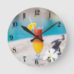 Horloge Ronde Verre de cocktail