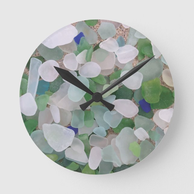 Horloge Ronde Verre de mer de l'océan (Recto)