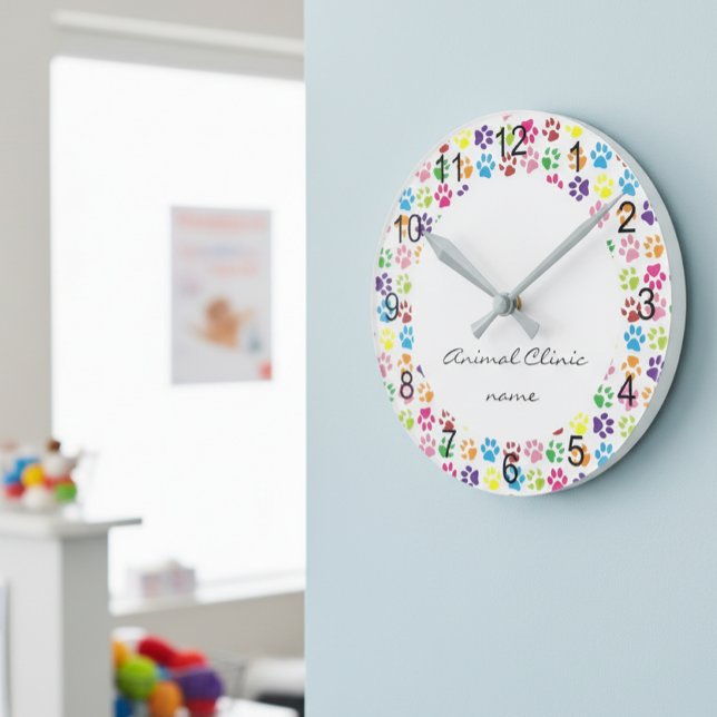 Horloge Ronde Vétérinaire vétérinaire Animal Animal Pet Clinique (Créateur téléchargé)