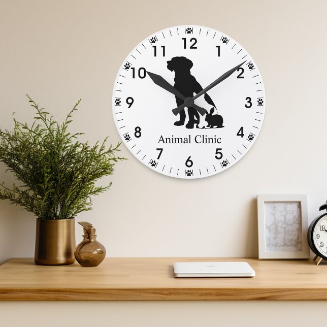 Horloge Ronde Veterinarian Vet Animal Pet Store Clinic (Créateur téléchargé)