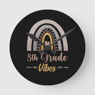 Horloge Ronde Vibe 8e année huitième année rentrée des classes