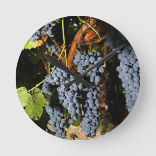 Horloge Ronde Vignoble 2 de raisin
