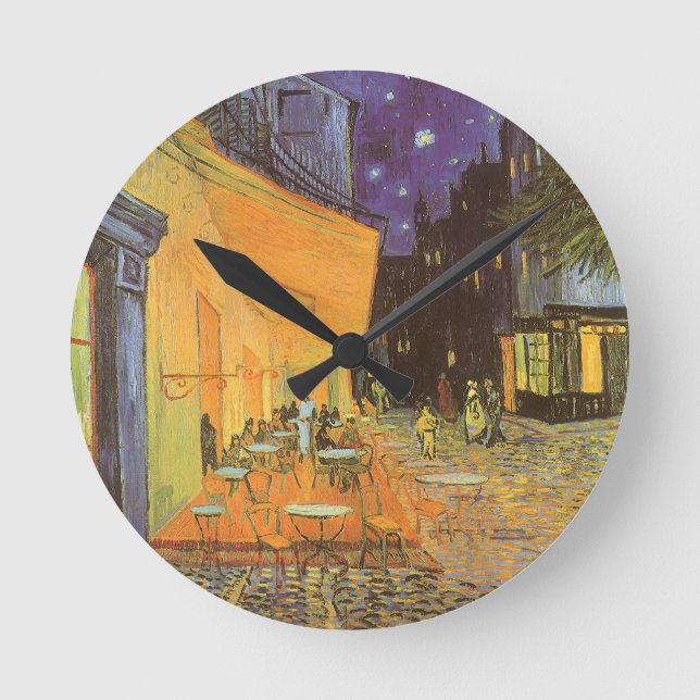 Horloge Ronde Vincent van Gogh - Café Terrasse en soirée (Recto)