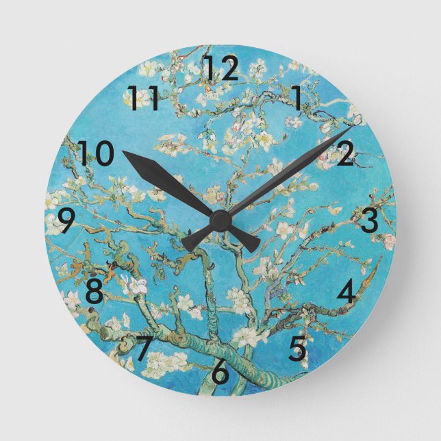 Horloge Ronde Vincent van Gogh - Fleur d'amandes (Recto)