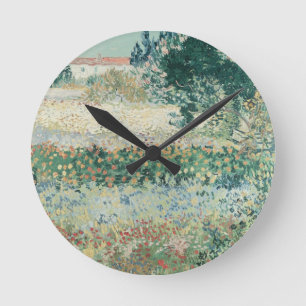 Horloge Ronde Vincent van Gogh Garden in Bloom, Arles, 1888